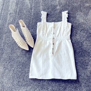 White sleeveless sun dress